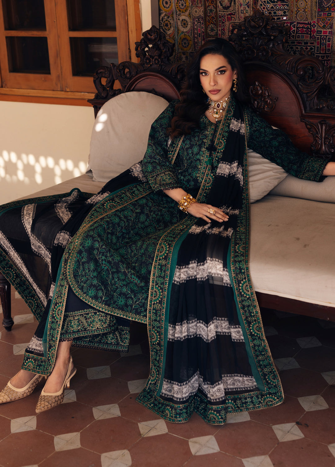 Charizma Unstitched Embroidered Luxury Lawn 3 Piece Suit CHR26ULL ED6-02 - Eid Collection