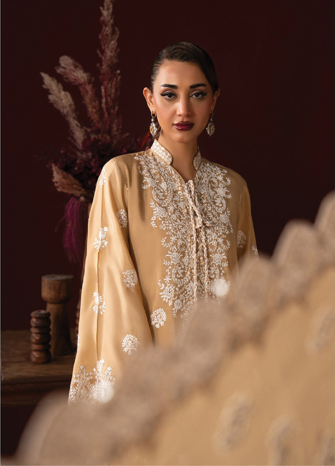 Lady by Aik Atelier Unstitched Tussar Silk Embroidered Suits 3 Piece AIK25L D-04 AIK25L - Festive Collection