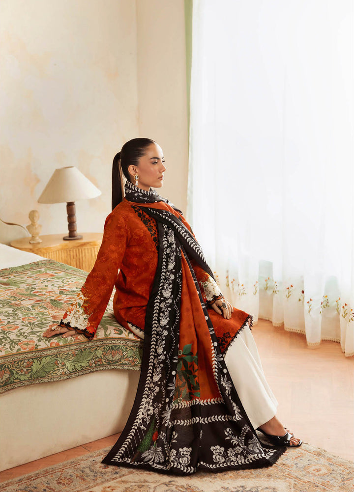 Nissa Floral Symphony by Rajbari Embroidered Marina Suits Unstitched 3 Piece RB25NM D-06 - Winter Collection