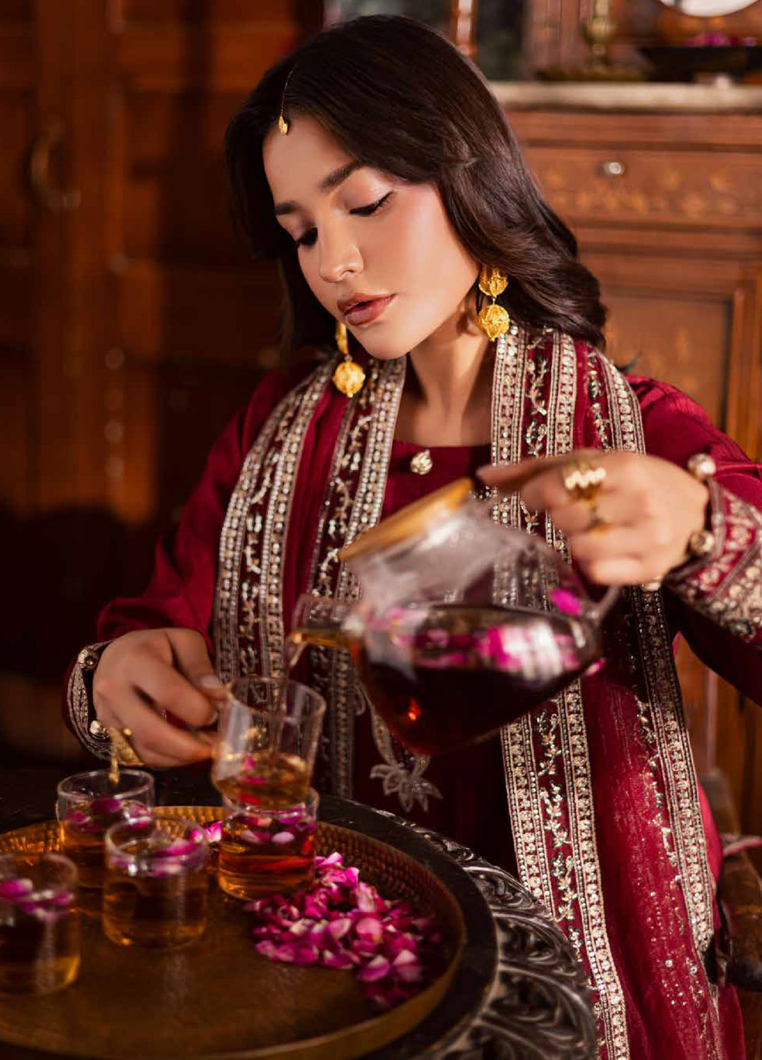 Nureh Nur Mahal The Silk Edit Unstitched Suits 3 Piece NU25NM NE-193 - Festive Collection