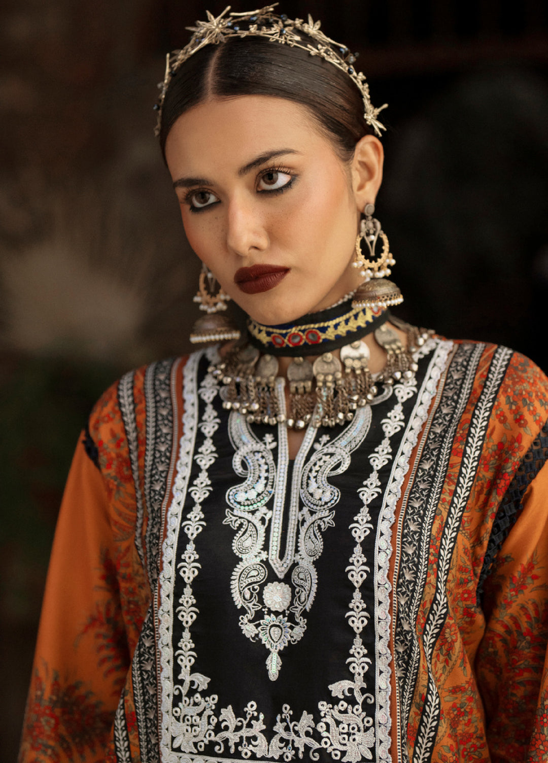 AJR Sard Shaam Embroidered Unstitched Linen Suits 3 Piece AJR25SS AJRW-10 MAHRUKH - Winter Collection