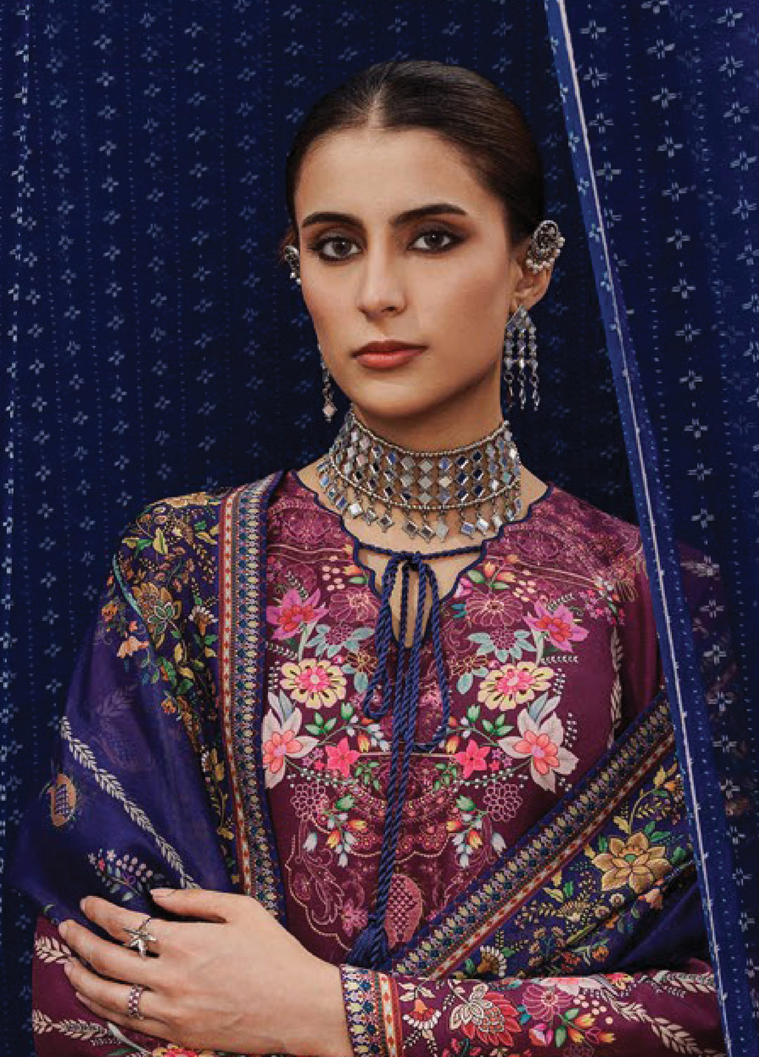 Aik Roz by Aik Atelier Unstitched Khaddar Printed Suits 3 Piece AIK25RK Look 04 - Winter Collection