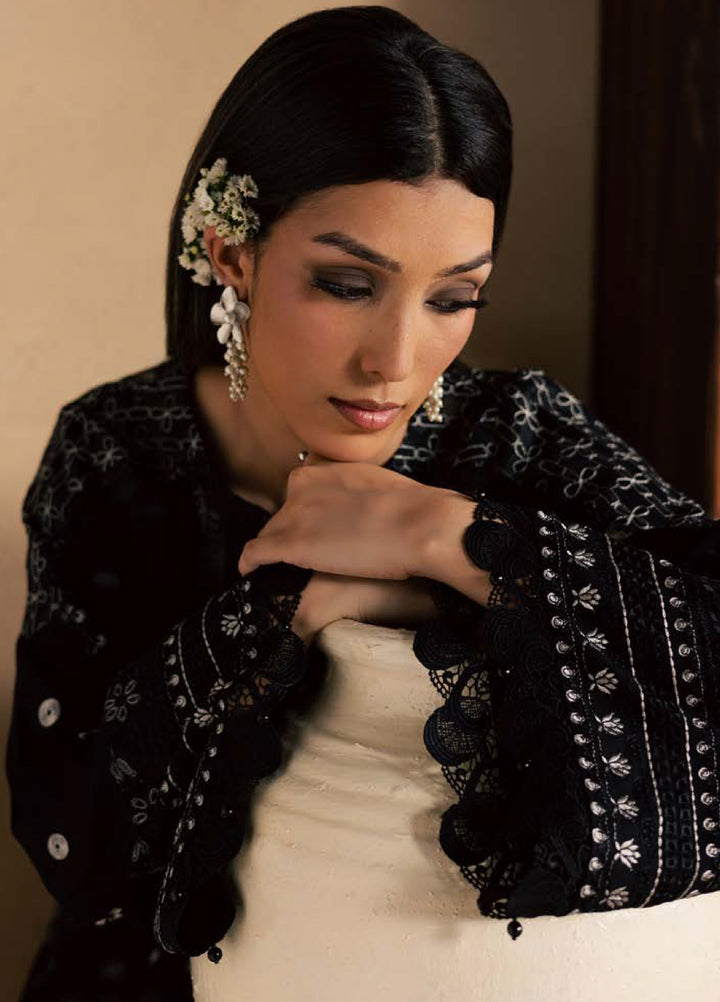 Koyal Monochrome by Nureh Unstitched Embroidered Lawn 3 Piece Suit NU26UKM NE-268 - Casual Collection