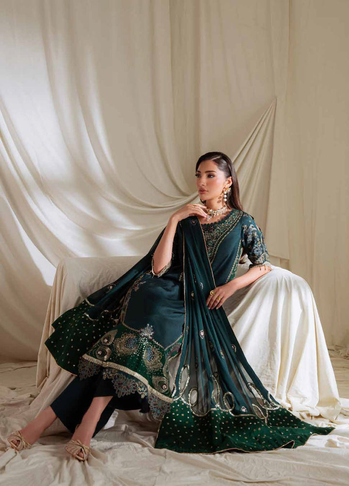 Omara By Nureh Unstitched Embroidered Silk 3 Piece Suit NU26OUF NEL- 90 - Festive Collection