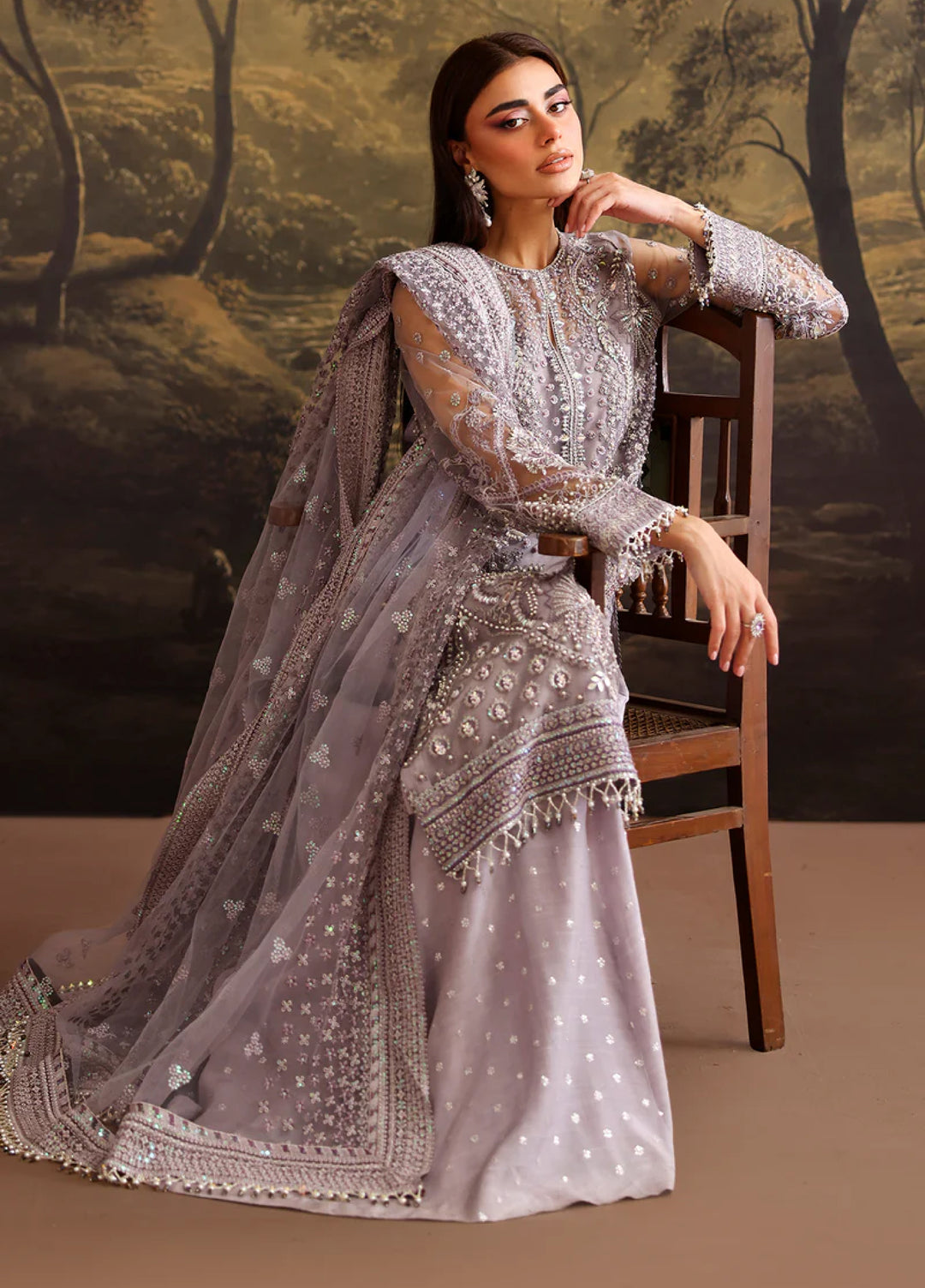 Chantelle by Baroque Unstitched Embroidered Net 3 Piece Suit BQ26UFC UF-4379 - Festive Collection