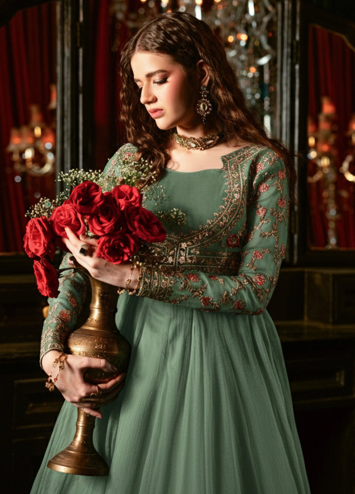 Aura by Haniumaimaz RTW Embroidered Chiffon 2 Piece Suit HUM26RCA AROOSHA - Festive Collection