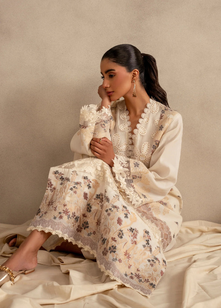 Meraki by Asifa and Nabeel Unstitched Embroidered Lawn 3 Pcs Suit AN26UM MSSL-09 Cloud Nine - Summer