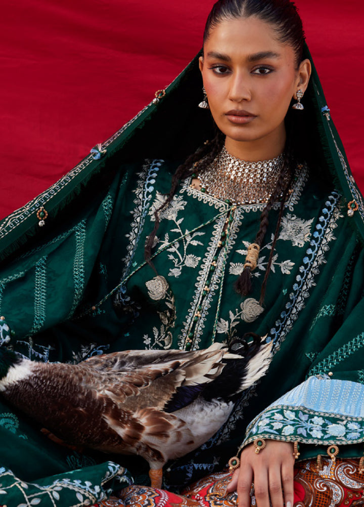 Zaha by Khadija Shah Unstitched Jacquard Embroidered Suits 3 Piece ZL25KW YASMIN ZW25-09 - Winter Collection