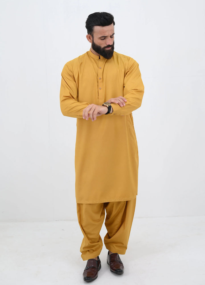 Ethnic Wear by Alif Yay Pret Plain Blended 3 Piece Suit AY-049