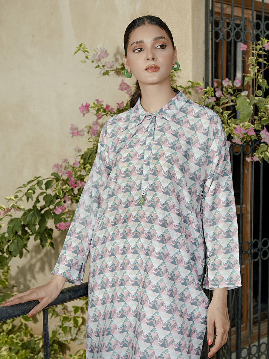 Salitex Women Printed Silk 1 Piece Shirt CPS23DZ003 - Winter Collection