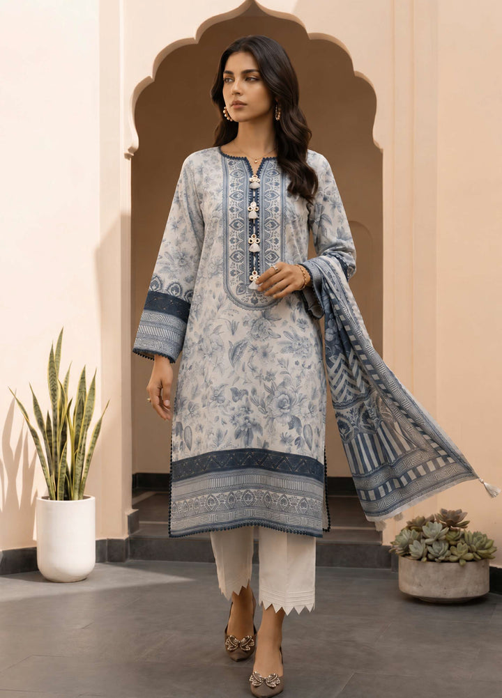 Zellbury Unstitched Printed Lawn 3 Piece Suit ZB26ULIV WUS26X31087 - Casual Collection