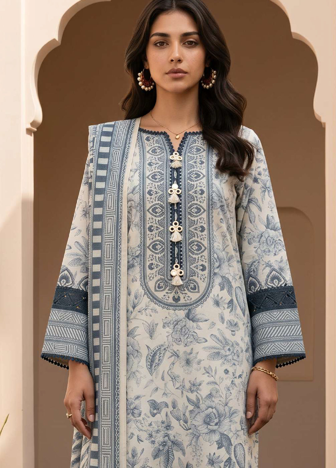 Zellbury Unstitched Printed Lawn 3 Piece Suit ZB26ULIV WUS26X31087 - Casual Collection