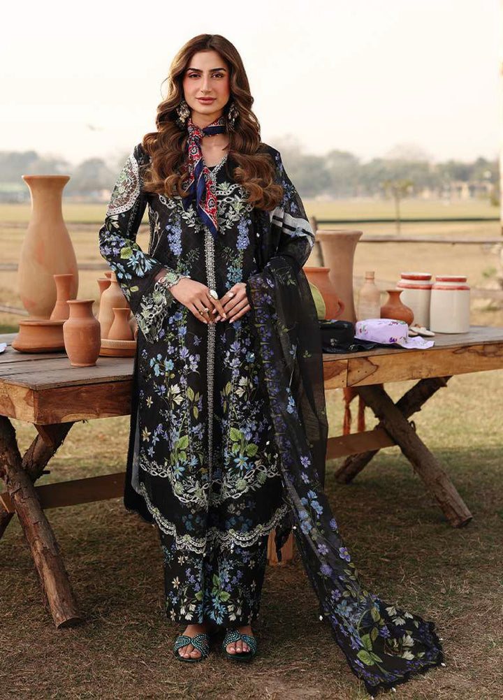 Sardinia Unstitched Embroidered Lawn 3 Piece Suit SRD26ULF D-3 DUSK - Festive Collection