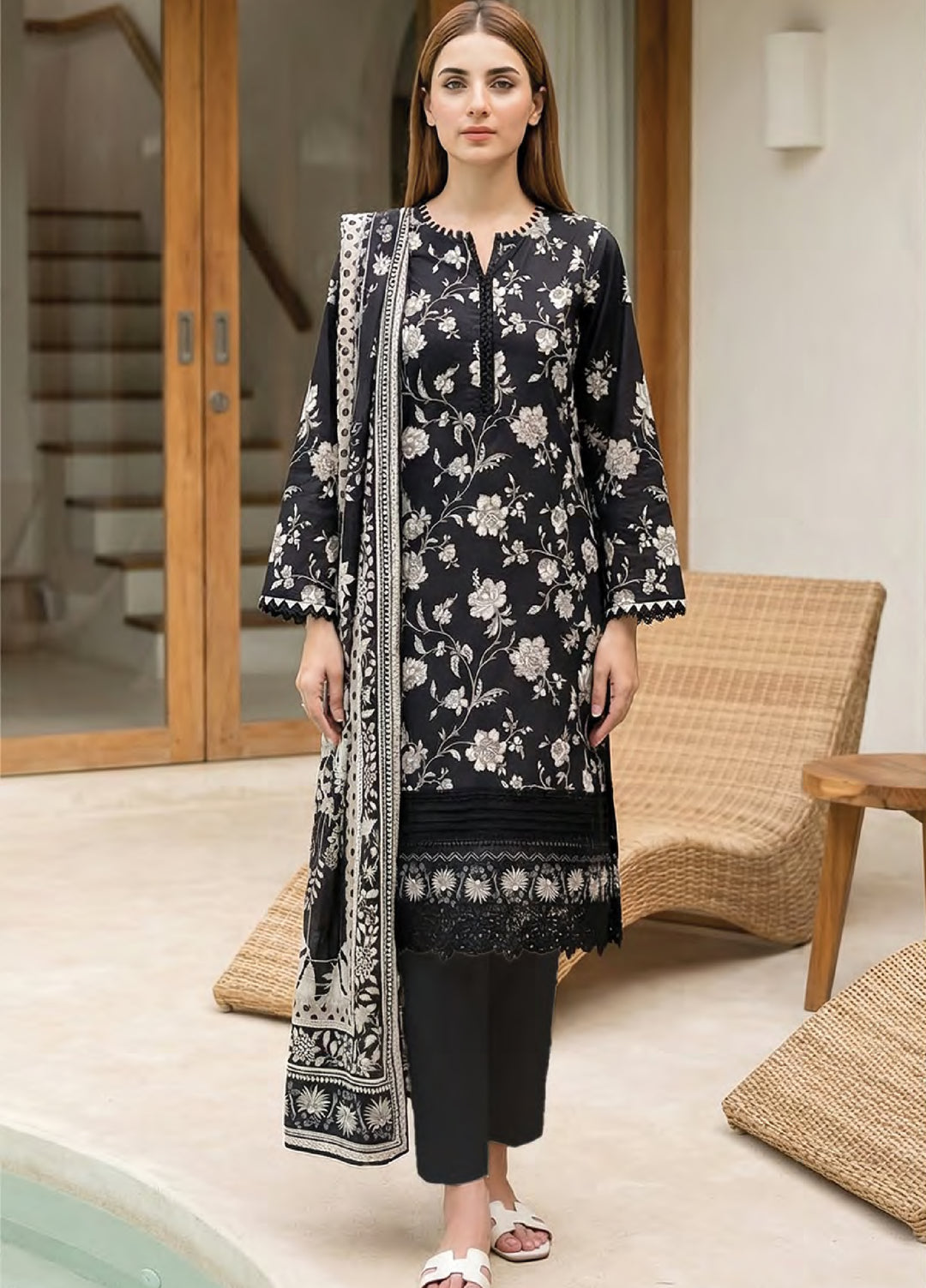 Summer Prints by Lakhany Unstitched Printed Lawn 3 Piece Suit LSM26USP LG-SG-0113 - Summer Collection