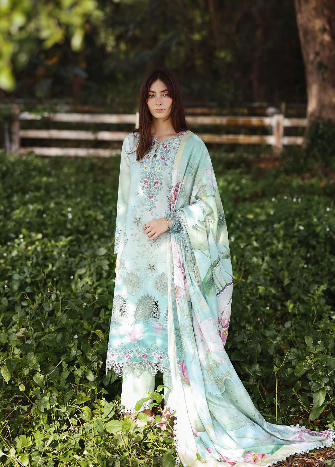 Solace by Mushq Unstitched Chikankari Lawn 3 Piece Suit MU26ULS Tranquil Muse MUNSS260208 - Festive Collection