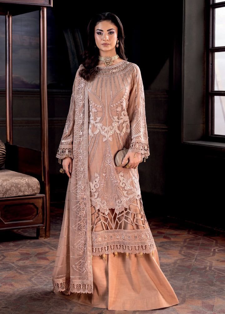 Aura by Zebtan Embroidered Chiffon Suits Unstitched 3 Piece ZB25AF AR-02 - Festive Collection