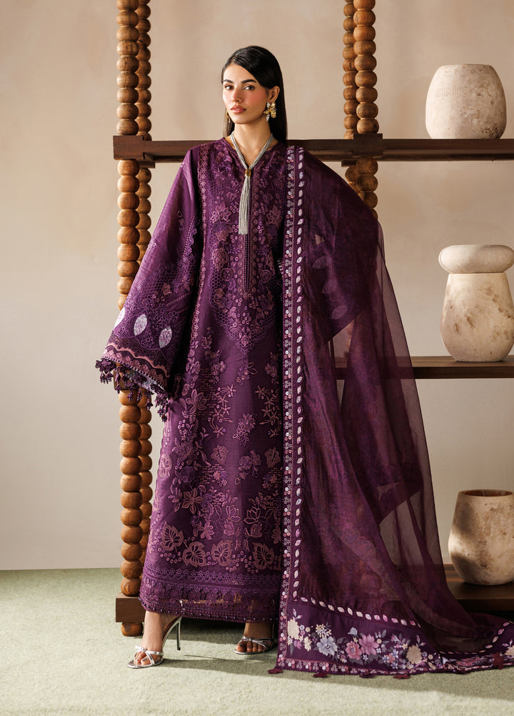 Baroque Unstitched Embroidered Lawn 3 Piece Suit BQ26ULE EL26-D02 - Eid Collection