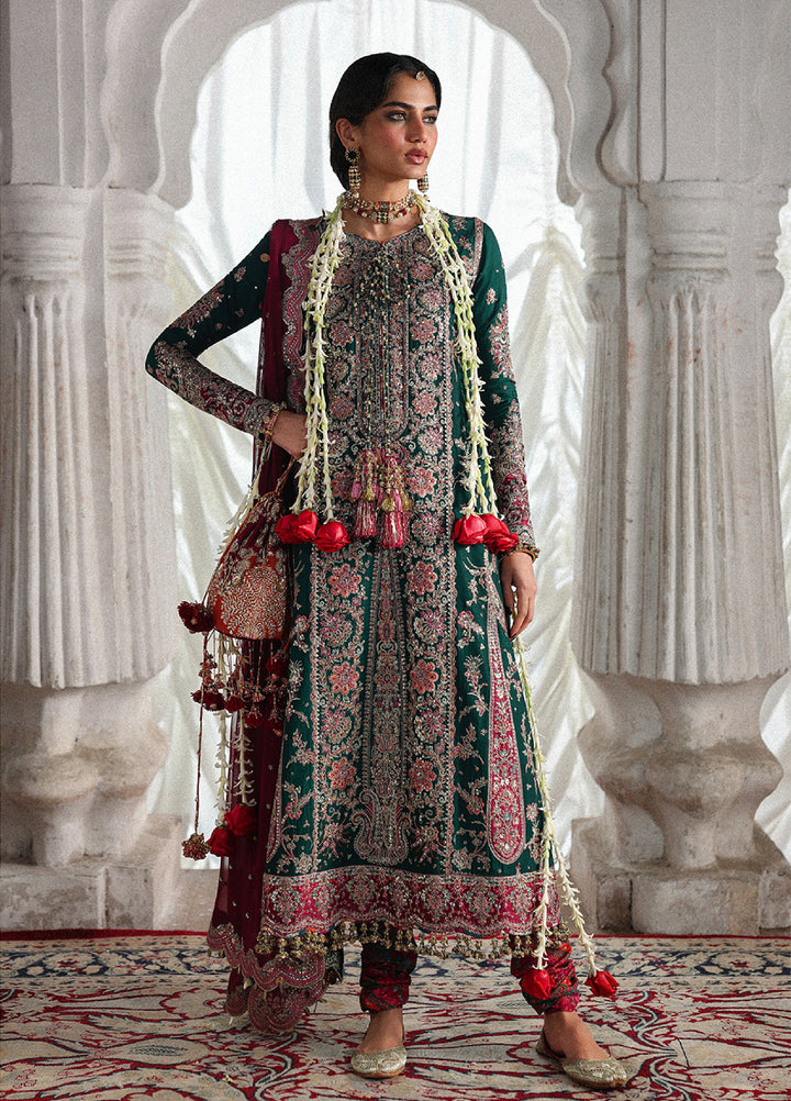 Hussain Rehar Unstitched Embroidered Korean Silk 3 Piece Suit HR26UW D-831 Morni - Wedding Collection
