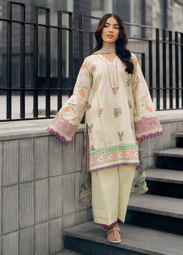 Zync by Florent Unstitched Embroidered Lawn 3 Piece Suit FL26ZU FZ-5A - Summer Collection