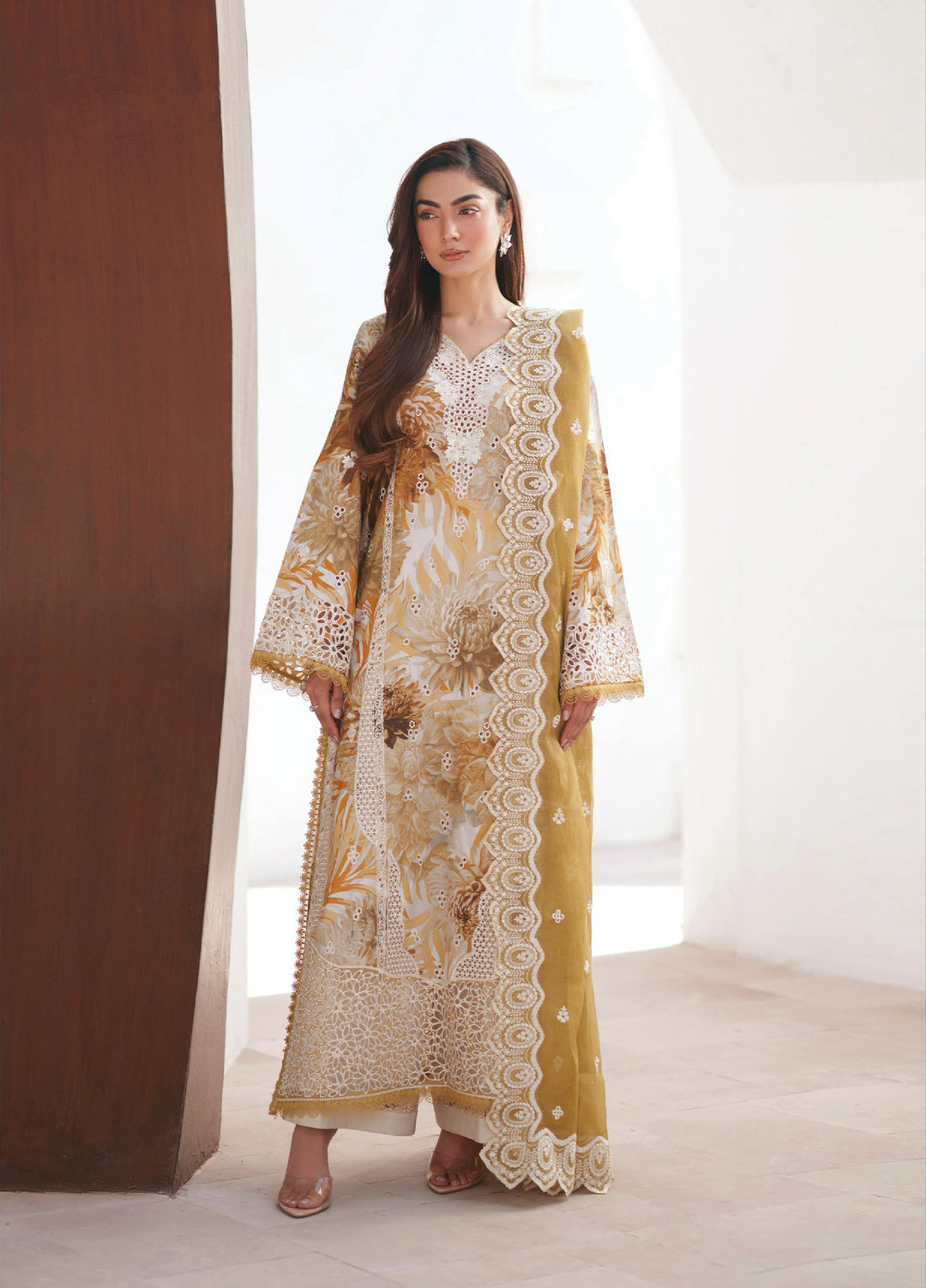 Sunspell by Afrozeh Unstitched Embroidered Lawn 3 Piece Suit AF26USL CALYRA ZWU-0119-3PO - Festive Collection