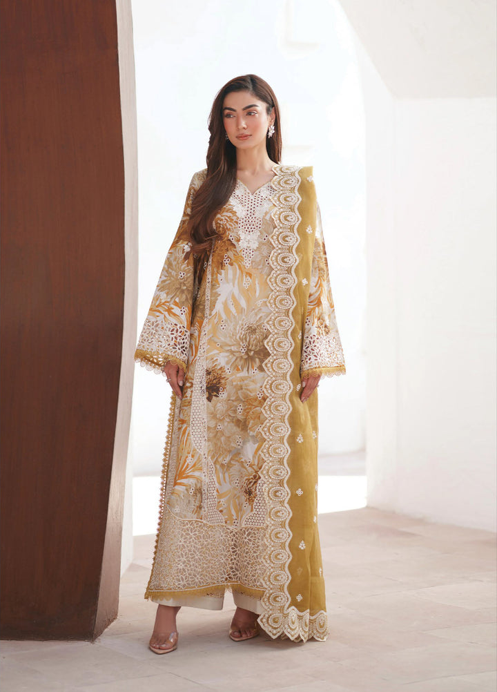 Sunspell by Afrozeh Unstitched Embroidered Lawn 3 Piece Suit AF26USL CALYRA ZWU-0119-3PO - Festive Collection