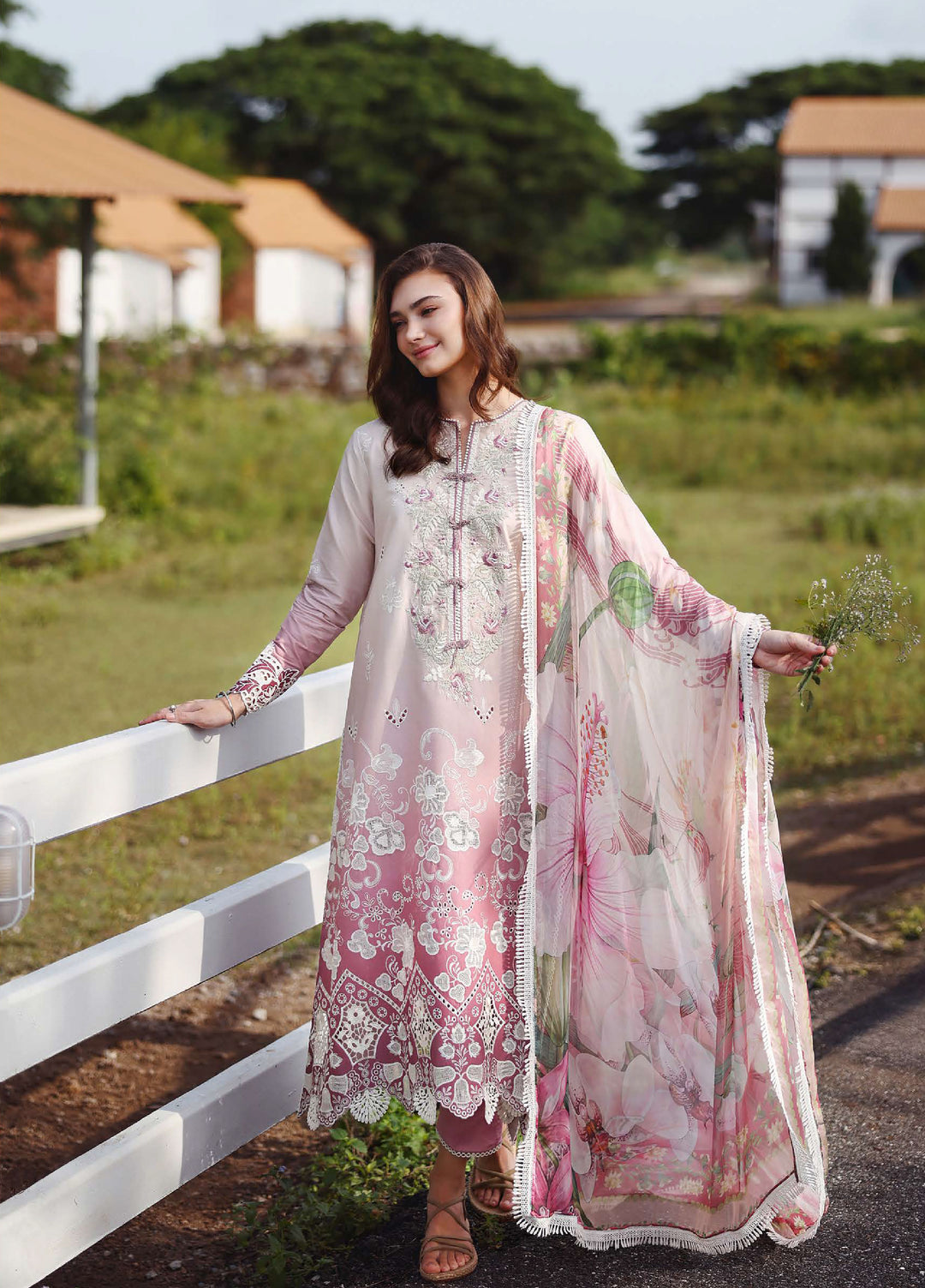 Solace by Mushq Unstitched Chikankari Lawn 3 Piece Suit MU26ULS Dew Drift MUNSS260209 - Festive Collection