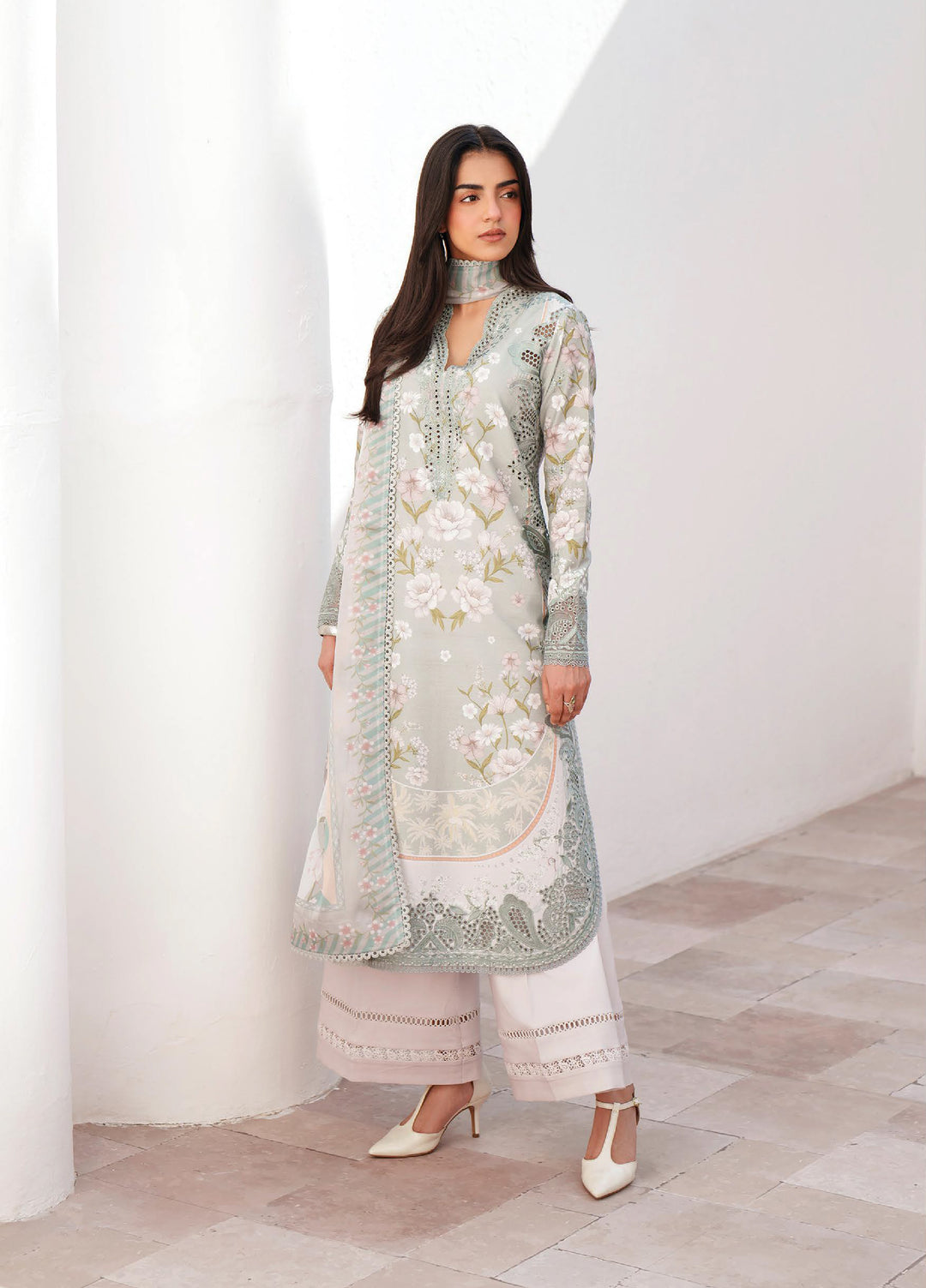 Sunspell by Afrozeh Unstitched Embroidered Lawn 3 Piece Suit AF26USL LUMIEREH ZWU-0118-3PO - Festive Collection