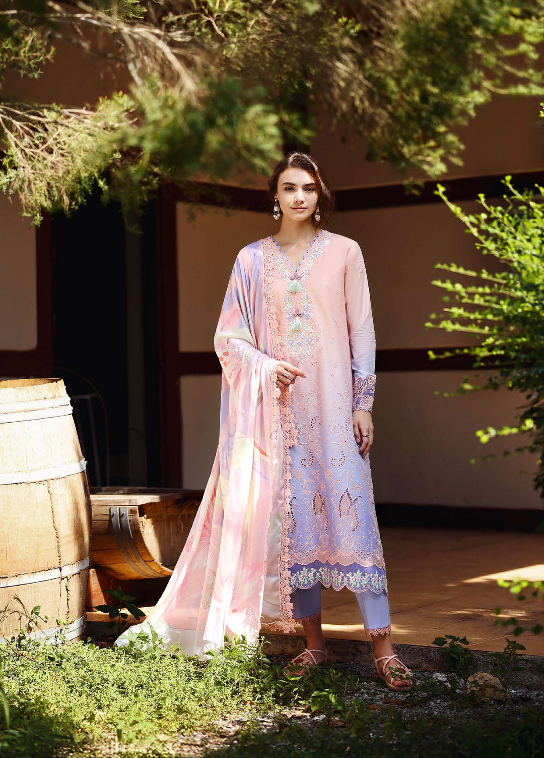 Solace by Mushq Unstitched Chikankari Lawn 3 Piece Suit MU26ULS Morning Veil MUNSS260201 - Festive Collection