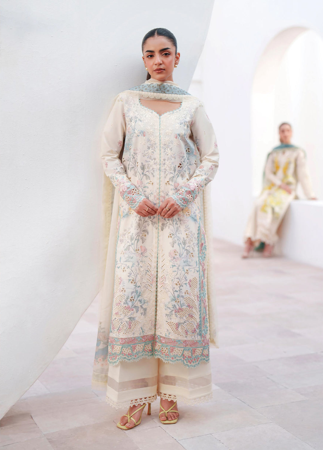 Sunspell by Afrozeh Unstitched Embroidered Lawn 3 Piece Suit AF26USL NURELLE ZWU-0113-3PO - Festive Collection