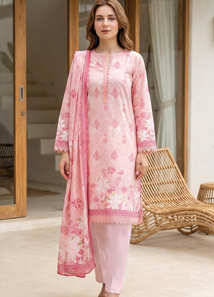 Summer Prints by Lakhany Unstitched Printed Lawn 3 Piece Suit LSM26USP LG-RL-0454 - Summer Collection