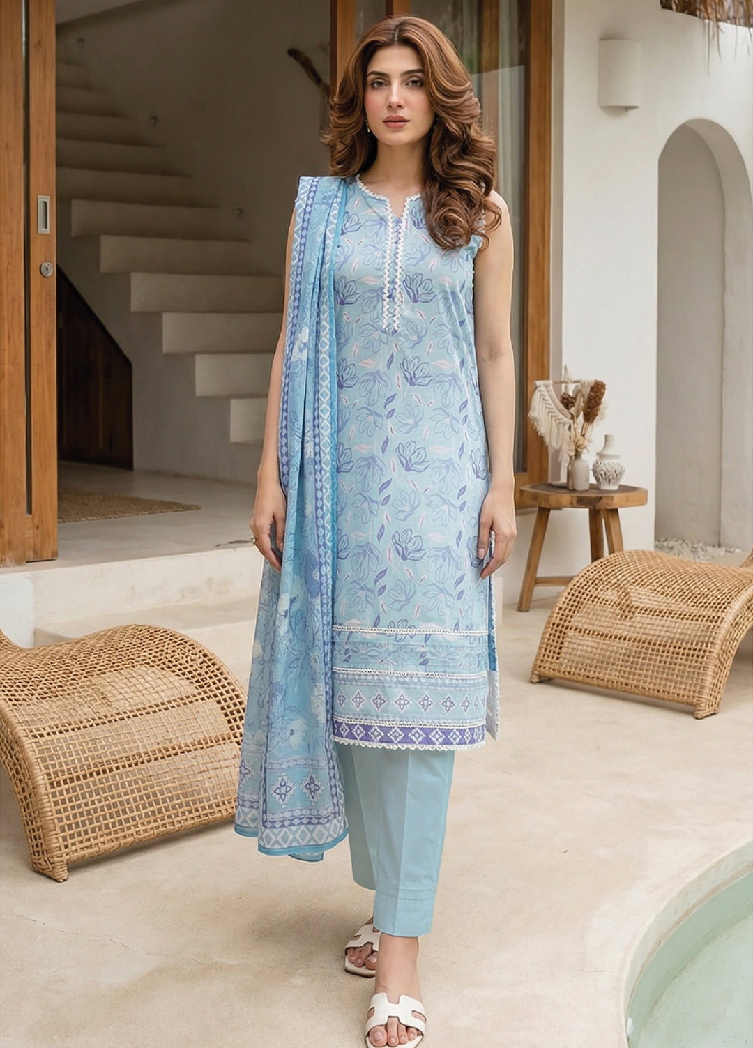Summer Prints by Lakhany Unstitched Printed Lawn 3 Piece Suit LSM26USP LG-SG-0105 - Summer Collection