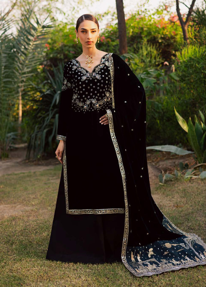 Maya by Nureh Unstitched Velvet Embroidered 3 Piece Suits NU25MV NW-118 - Festive Collection
