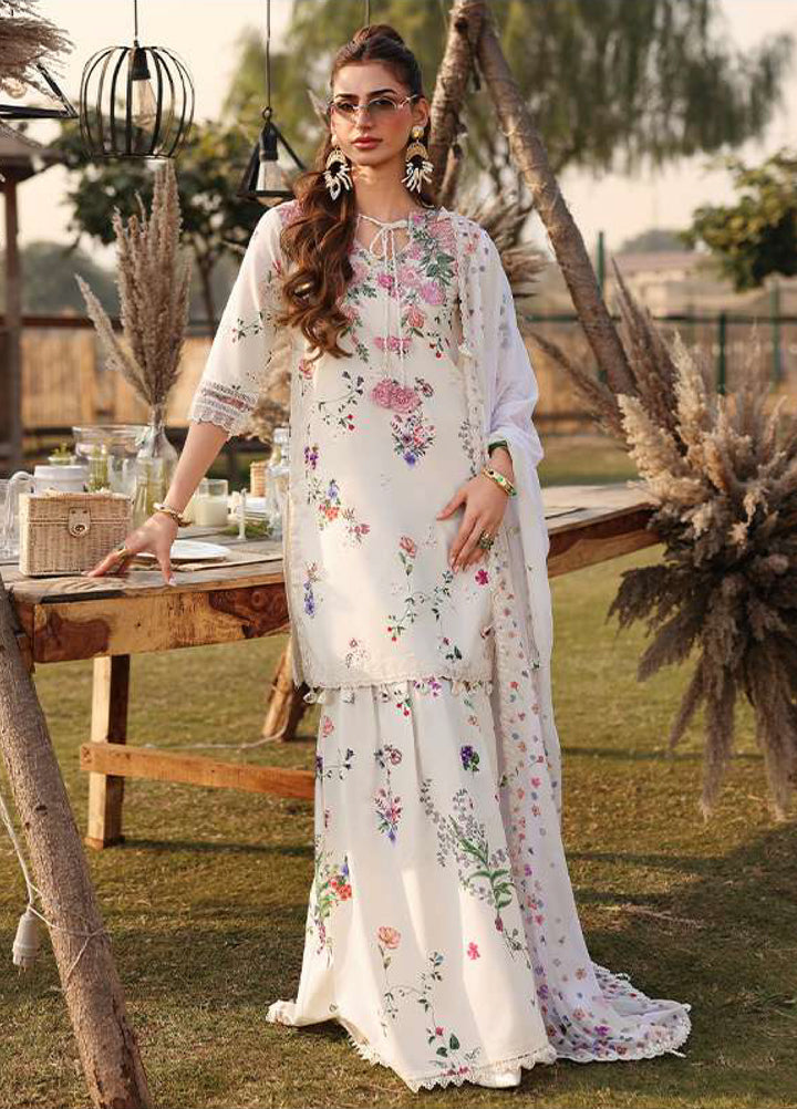 Sardinia Unstitched Embroidered Lawn 3 Piece Suit SRD26ULF D-9 WILD FLOWER - Festive Collection