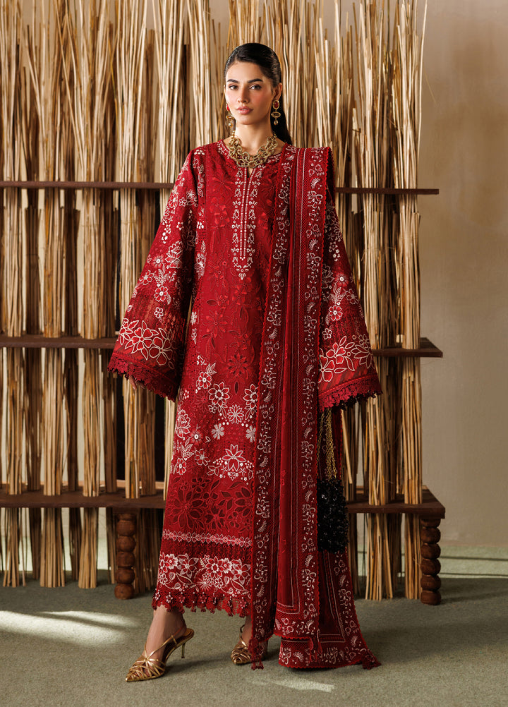 Baroque Unstitched Embroidered Lawn 3 Piece Suit BQ26ULE EL26-D05 - Eid Collection