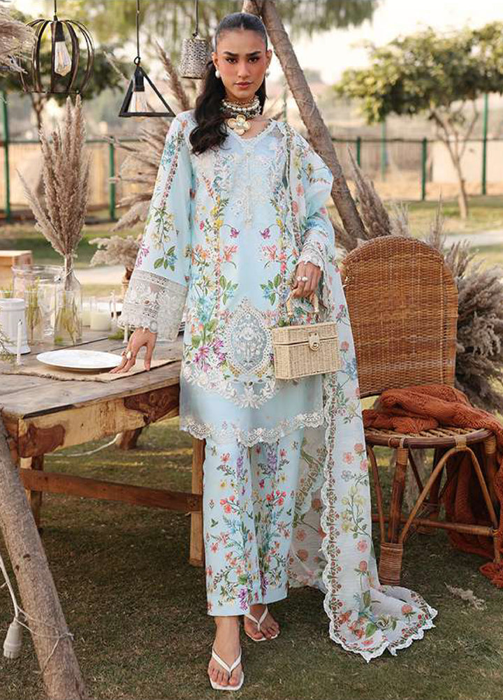 Sardinia Unstitched Embroidered Lawn 3 Piece Suit SRD26ULF D-4 WILD BLOOM - Festive Collection