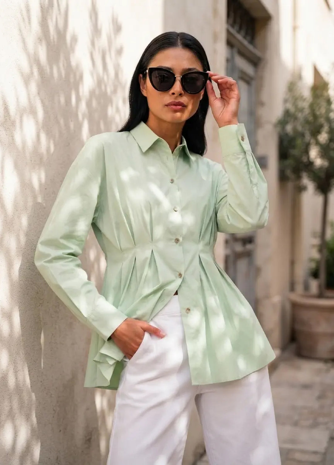 Menaal Women RTW Solid Cotton 1 Piece Suit VEIL - Casual Collection