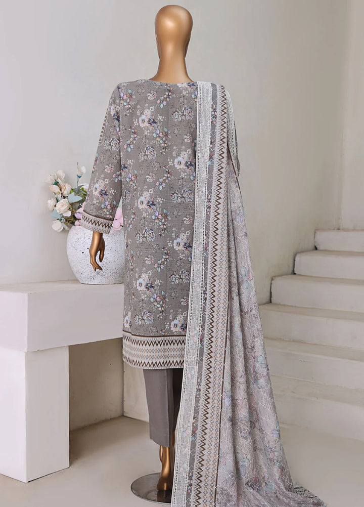 Hz Textiles Chikankari Embroidered Khaddar Suits Unstitched 3 Piece KEC 101 - Winter Collection