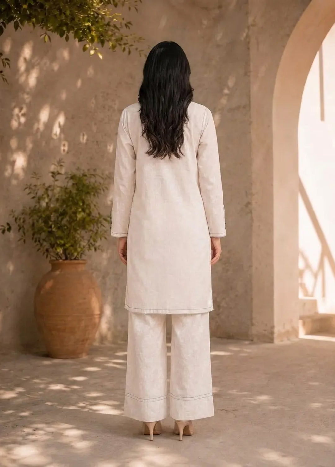 Menaal Women RTW Solid Jacquard 2 Piece Suit AURELLE - Casual Collection