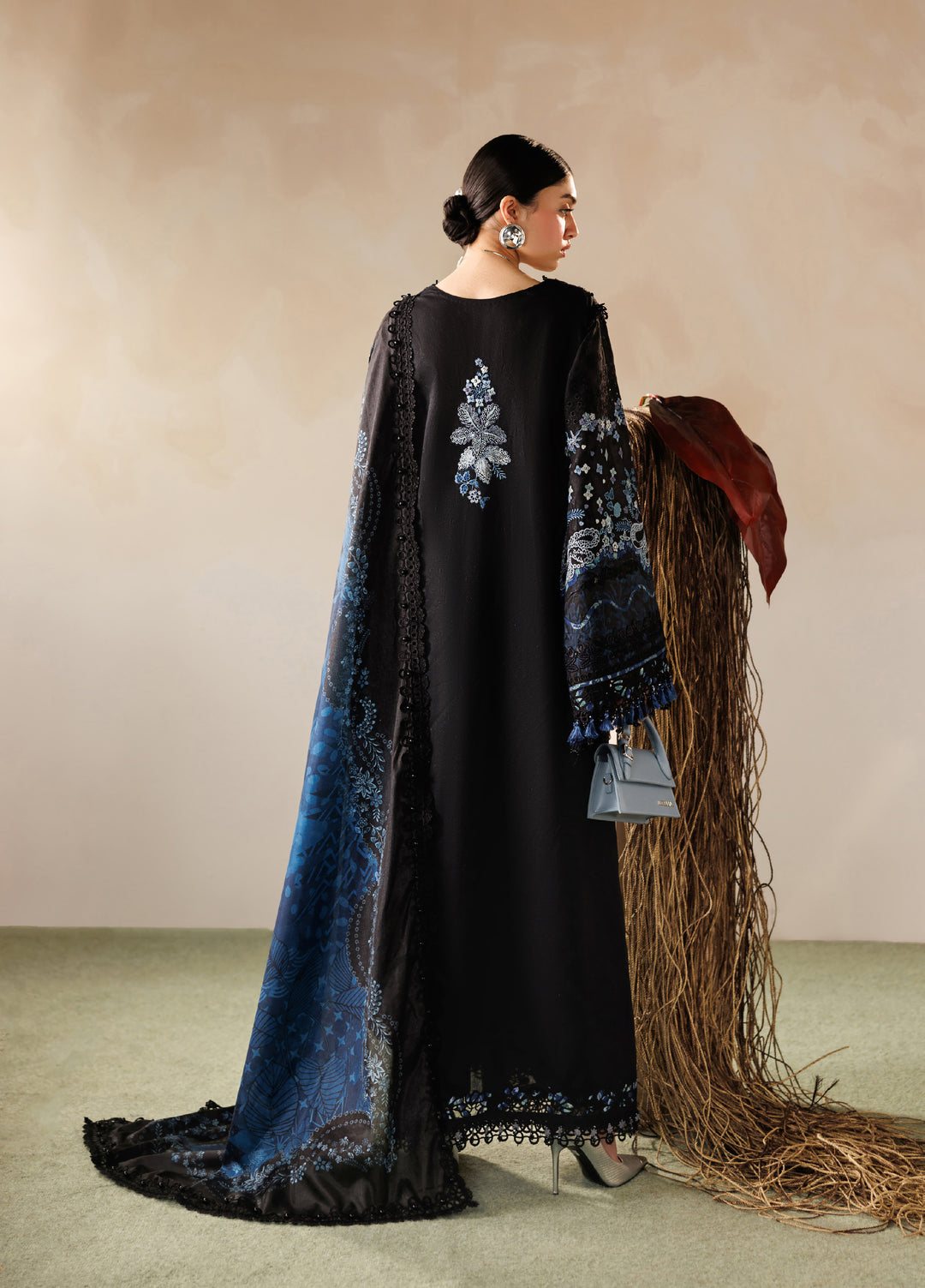 Baroque Unstitched Embroidered Lawn 3 Piece Suit BQ26ULE EL26-D08 - Eid Collection