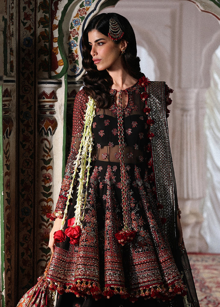 Hussain Rehar Unstitched Embroidered Chiffon 3 Piece Suit HR26UW D-835 Siyara - Wedding Collection