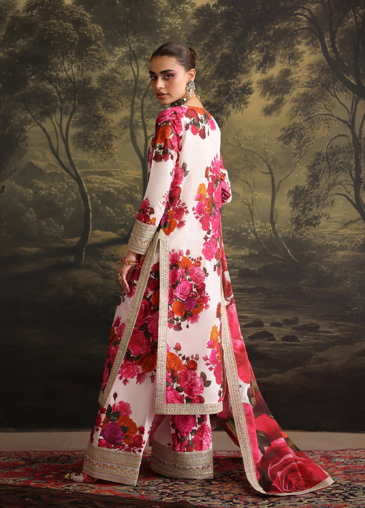 Rehana by Humjoli Pret Embroidered Lawn 3 Piece White Shine - Festive Collection