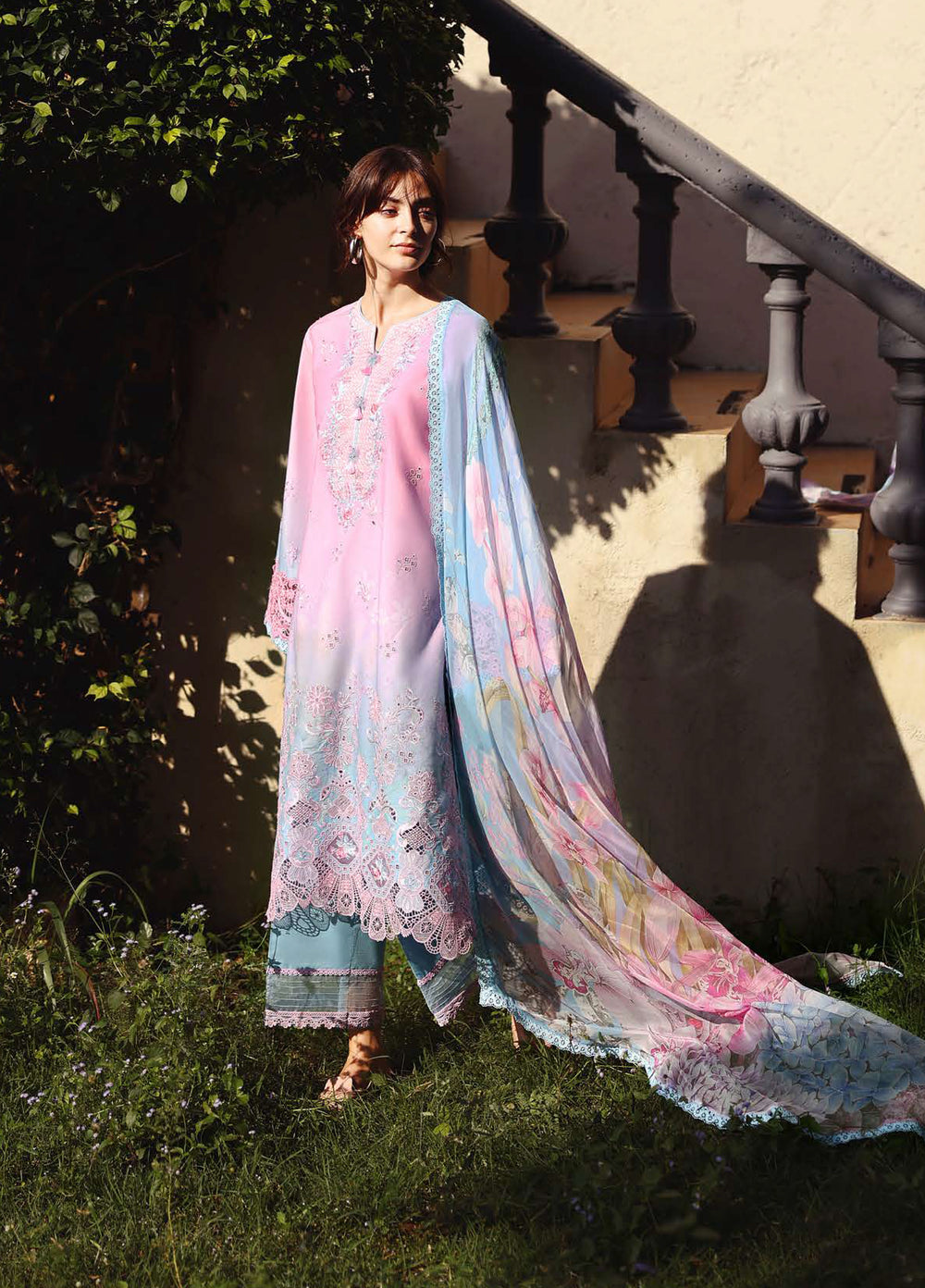 Solace by Mushq Unstitched Chikankari Lawn 3 Piece Suit MU26ULS Faint Blossom MUNSS260207 - Festive Collection