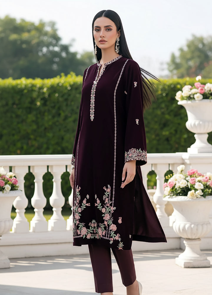 Lakhany Womens Pret Embroidered Velvet 1 Piece LG-UB-0251-W-EMB-1P - Festive Collection