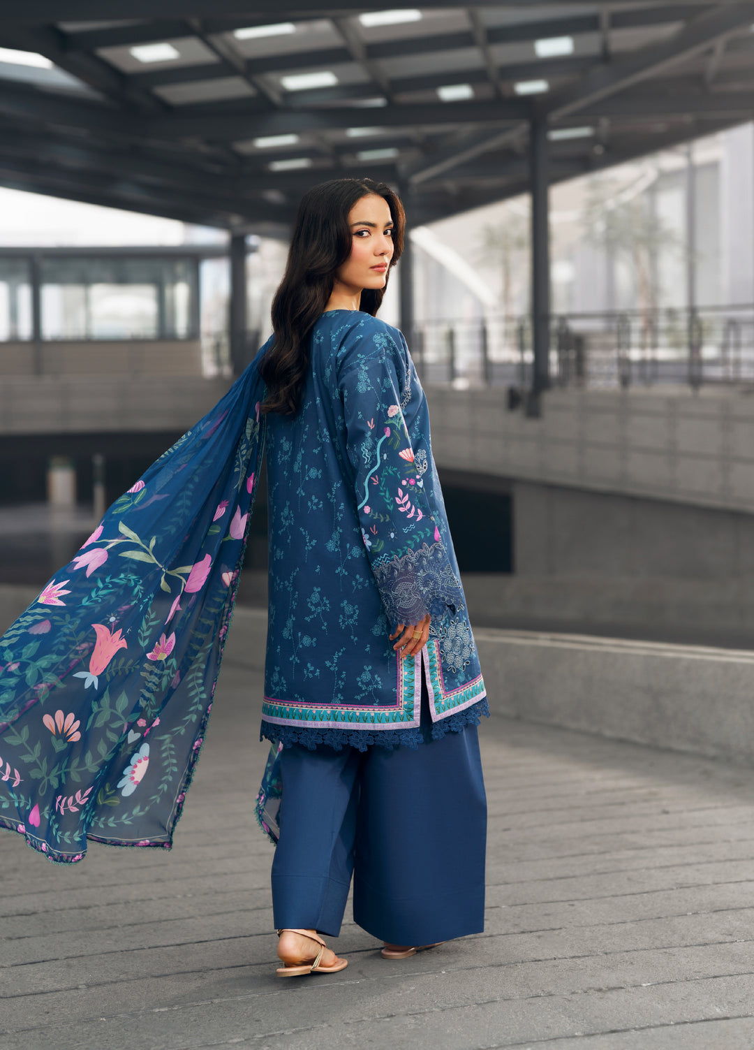Zync by Florent Unstitched Embroidered Lawn 3 Piece Suit FL26ZU FZ-1A - Summer Collection