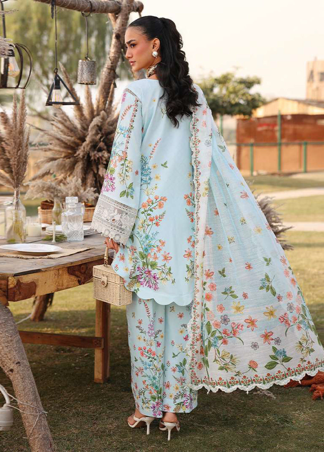 Sardinia Unstitched Embroidered Lawn 3 Piece Suit SRD26ULF D-4 WILD BLOOM - Festive Collection