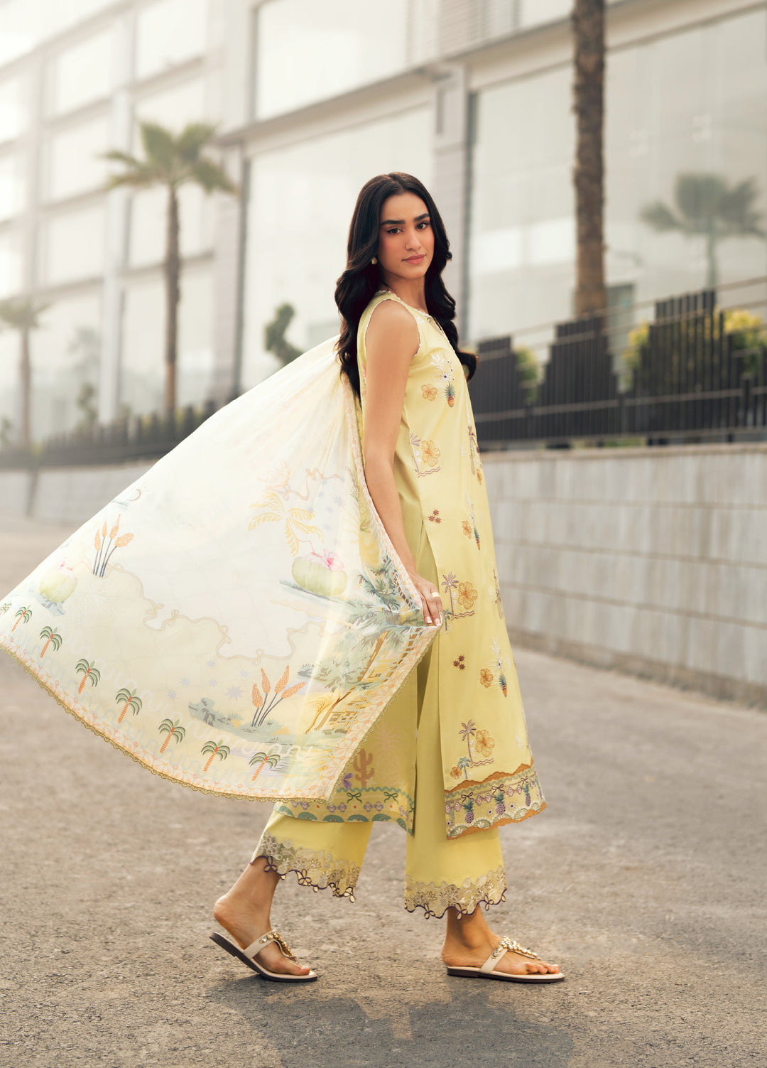Zync by Florent Unstitched Embroidered Lawn 3 Piece Suit FL26ZU FZ-4A - Summer Collection