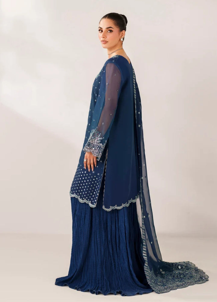 Xenia Formals Unstitched Embroidered Chiffon 3 Piece Suit Saffron - Festive Collection
