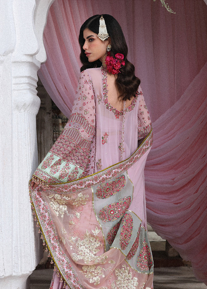 Hussain Rehar Unstitched Embroidered Chiffon 3 Piece Suit HR26UW D-840 Rukhsaar - Wedding Collection