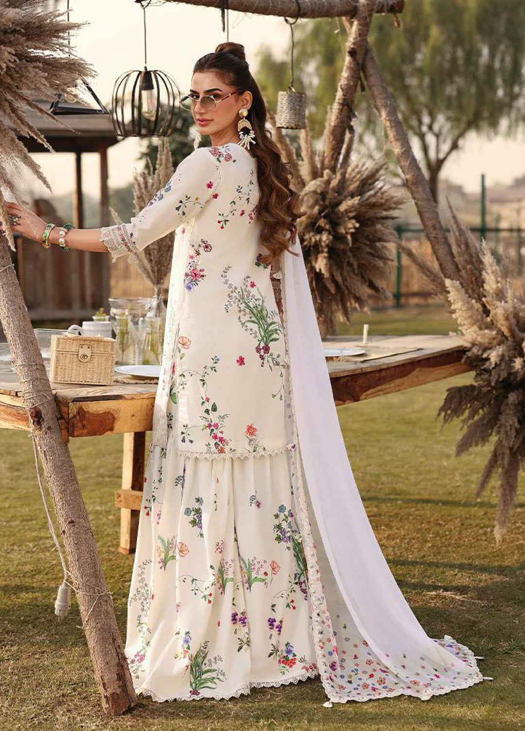 Sardinia Unstitched Embroidered Lawn 3 Piece Suit SRD26ULF D-9 WILD FLOWER - Festive Collection