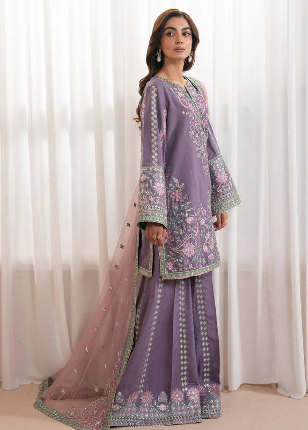 Xenia Formals Unstitched Embroidered Chiffon 3 Piece Suit Yasha - Festive Collection